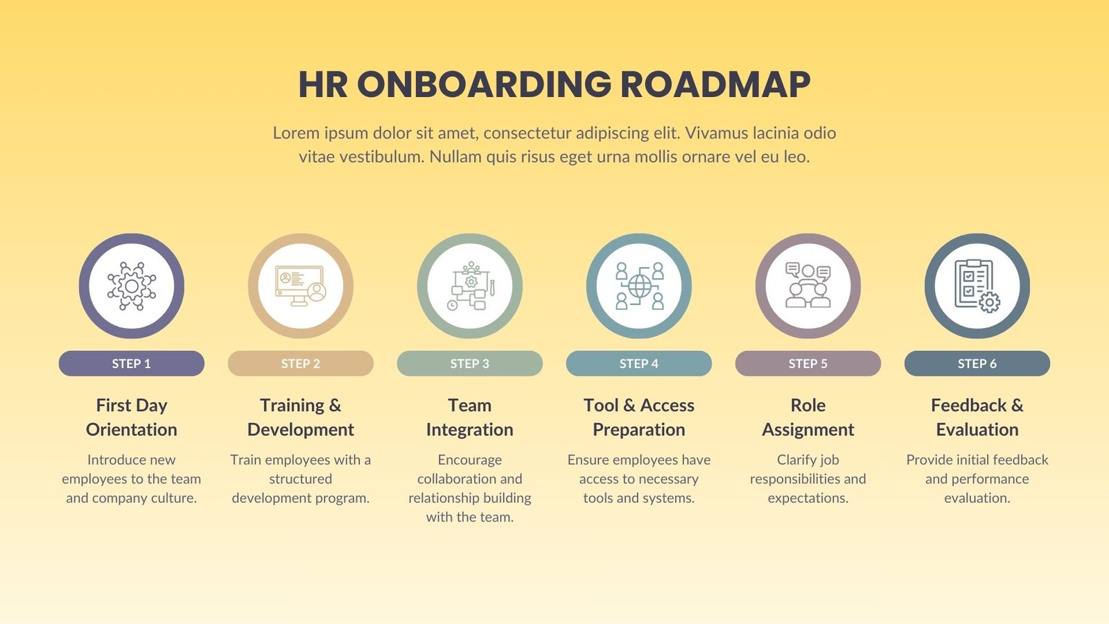Purple Yellow and Green Modern Product Development Roadmap Presentation (5)